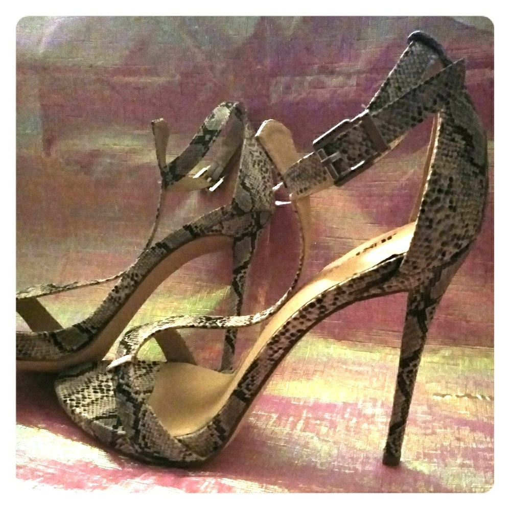 JustFab Snake Print Stilettos